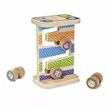 Melissa & Doug 40125 First Play Safari Zick-Zack-Turm aus Holz mit 4 rollenden Teilen (5 Teile)