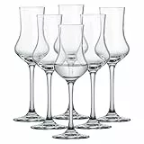 SCHOTT ZWIESEL Grappaglas Classico (6er-Set), klassische Schnapsgläser mit Stiel, spülmaschinenfeste Tritan-Kristallgläser, Made in Germany (Art.-Nr. 106225)