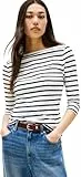 Tommy Hilfiger Damen Langarmshirt New Cody Slim U-Boot-Ausschnitt, Mehrfarbig (Breton/ECU/Dark Night Navy), L