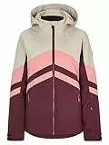 Ziener Damen TELIA Ski-Jacke/Winter-Jacke | warm, atmungsaktiv, wasserdicht, velvet red. silver beige dob, 36