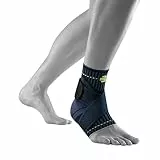 BAUERFEIND Sprunggelenkbandage „Ankle Support“ Unisex, 1 Sprunggelenk Bandage für Sport wie Fußball, Fitness und Joggen, Kein Umknicken durch Knöchelbandage, Schwarz, M