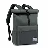 TANTOMI Rucksack Damen Herren, Rucksack Laptop Tasche 15,6 Zoll, Laptop Rucksack Damen Herren weit öffenbar, Rolltop Rucksack wasserdicht,Backpack Daypack für Schule,Fahrradfahren,Freizeit und Reise.