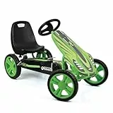 hauck Go-Kart Speedster für Kinder ab 4 Jahren bis 50 kg Köpergröße 90-110 cm, Tretauto mit Handbremse, verstellbarem Sitz, Vor- und Rückwärtsgang, Pedalantrieb, EVA Rreifen (Green)