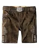Stockerpoint Herren Corbi4 Trachtenlederhose, Bison Gespeckt, 52 EU