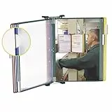 Djois 414109 - Wandmontiertes Metall-Präsentationssystem Tarifold, A4, 10 Taschen, Sortiert, 1 Stück, Schützt Dokumente, Sofortiger Zugriff, Für Fabriken & Büros, Recycelbar