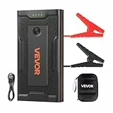 VEVOR Starthilfe Powerbank, Starthilfegerät 1000A Spitzenstrom mit LED-Taschenlampe & Kabel für Motor bis zu 5L Benzin/3L Diesel, Tragbarer Booster mit Schnellladung & Sicherheitsschutz für Notfall