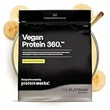 Protein Works | Vegan Protein 360 – PLATINUM Innovation, Premium-Veganproteinpulver, pflanzlicher Proteinshake, essentielle Vitamine & Mineralien, zuckerarm, Banana Smooth, 28 Portionen, 1kg