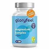 Magnesium Komplex - 5-in-1 Premium Verbindungen - Magnesiumcitrat, Magnesiumbisglycinat, Magnesiumoxid, Magnesiummalat & Ascorbat - Bioaktive Magnesium-Quellen - 100% vegan