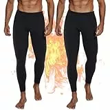 DDOBB Thermo Lang Unterhosen Herren 2er Pack Thermohose Männer Sportkleidung Skiunterwäsche Winter Funktionsunterwäsche Unterwäsche Hose