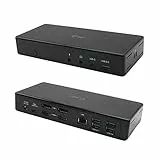 i-tec USB-C Quattro Dockingstation für 4 Bildschirme mit Stromversorgung 85W - 2X DisplayPort, 2X HDMI, 1x GLAN, 5X USB 3.0, 1x USB-C, 2X Jack für Audio und Mikrofon