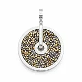 JEWELS BY LEONARDO Anhänger Clip & Mix Blanca • Ketten-Anhänger aus silberfarbenem Edelstahl • irisierende Glaskristalle in Grau- und Bronzetönen • Clip M (4,8 mm Ø) • Schmuck Geschenk Damen • 025617
