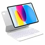 Inateck NeoMagic Magnetische Tastatur Hülle für iPad 10 Generation 10,9 Zoll,11 Generation 2025 A16 11 Zoll,Tastatur mit Touchpad, Freitragender Ständer, 7-Farbige Hintergrundbeleuchtung,KB09119
