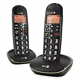 DORO - Doro PhoneEasy 100w - Schnurloses Festnetztelefon - Große Displayanzeige - Extra große Tasten - Freisprechfunktion - Lauter Klingelton - Lautstärkeregler - Schwarz