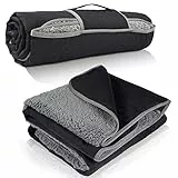 Kato Tirrinia wasserdichte Outdoor-Decke - Wasserfeste Thermo Campingdecke Reisedecke Picknickdecke mit Sherpa-Futter, Wärme Isolierdecke für Camping Auto und Hund, 150 x 200 cm