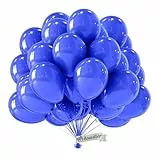 BIO Luftballons Blau [50 Stück]• MADE IN EU • Zertifiziert nachhaltige Bio Ballons • 100% Naturlatex • Klimaneutrale Ballons • Ø34 cm • Helium Luftballons • Blauer Luftballon • Luftballons Geburtstag