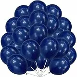 Luftballons Dunkelblau, 60 Stück 12 Zoll Marineblau Balloon Blaue Luftballon Latex Marineblaue Luftballons Girlande Helium Ballons für Geburtstag Taufe Babyparty Deko