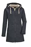 G.I.G.A. DX Damen Casual Strickfleeceparka/Fleecejacke mit Kapuze - GW 54 WMN KNTFLC PRK, dunkelnavy, 42, 37640-000
