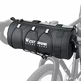 ZIMAOER Fahrradtasche Lenker 2L, Fahrrad Rahmentasche mit Schultergurt, Wasserdicht IPX4, 900D Oxford, Reflektierend, Abnehmbar, Lenkertasche Für MTB Rennrad Pendler (Schwarz)