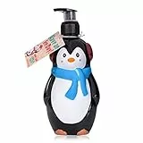 Accentra Handseife HAVE AN ICE DAY, 310ml im Pumpspender in Pinguin-Form, Flüssigseife Seifenspender, Vanilla Frost -Duft - nachfüllbar, 8156666, Schwarz-weiß