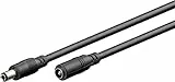 goobay DC Strom Verlängerungskabel (5,5 x 2,5 mm Stecker), 1,5m Netzteil Verlängerung ideal für LED-Streifen, Fritzbox, Router & Kameras, 5-24V, 5A Max, schwarz