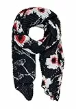 Desigual Dot Flower Rectangle Foulard Black