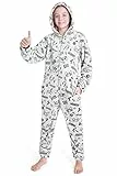 CityComfort Onesie Kinder Fleece Overall Jumpsuit Schlafanzug Jungen Mädchen Extra Weich Einteiler Ganzkörperanzug Schlafoverall Pyjama Strampelanzug 7-14 Jahre (Grau, 9-10 Jahre)