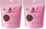 catz finefood Meatz Katzen Leckerlies Pute N° 19 - knusprige Streifen aus 100 Prozent Putenfleisch - Katzensnack für Allergiker ohne Zucker, getreidefrei (1 x 45 g) (Packung mit 2)