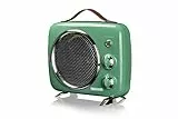 Ariete 808 Vintage Heizlüfter, kalt und warm, regelbares Thermostat, Tragegriff, 2000 W, grün