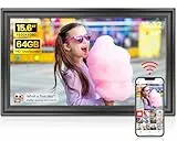 64GB FRAMEO 15,6 Zoll Digitaler Bilderrahmen - 1920 * 1080P FHD IPS Touchscreen Digitale Bilderrahmen, Auto Rotation Elektronischer Fotorahmen, Teilen Sie Fotos/Videos Sofort