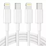 USB C Lightning Kabel 1M+1.8M 2PACK iPhone Kabel [MFi-Zertifiziert ] IPhone Schnellladekabel Type C auf Lightning Schnellladekabel für Apple IPhone 14/13/12/11/X/XS/XR/8/iPad