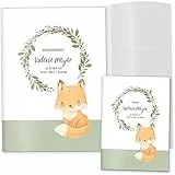 OLGS U-Heft und Impfpasshüllen Set 3-teilig | Cute Forest Fuchs | Untersuchungsheft Hülle & Impfpasshülle schöne Geschenkidee personalisierbar mit Namen und Geburtsdatum (U-Heft Set, personalisiert)