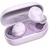TOZO A1 In-Ear Kopfhörer Kabellos Bluetooth 5.3 mit 2 Mikrofonen für KI-Anrufe, App-Steuerung, 32 Std. Wiedergabe, IPX5 Wasserdicht, Tiefer Bass, Leicht und Bequem für kleine Ohren – Lichtlila