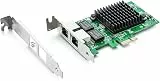 10Gtek Gigabit Netzwerkkarte mit Intel 82576 Chip, Kompatibel mit Intel E1G42ET, Dual RJ45 Ports, 10/100/1000Mbps Netzwerkadapter (NIC), PCI Express 2.0 X1, für Windows, Windows Server, Linux