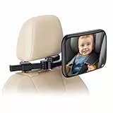 QLoztyse Autositzspiegel für Baby-Rückspiegel - Verstellbare Säuglingssicherheitsrückspiegel mit Hakenclip, Weitsicht und bruchsicheres Auto-Rücksitzzubehör