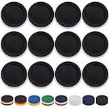 Berglander Schwarze Kunststoff teller Set 12 Stück 25cm, mehrweg flache Speiseteller, Salatteller, Nudelschalen, Geschirrset leicht zu transportieren für Zuhause, Garten, Picknick, Camping