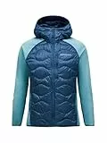 Peak Performance Herren Helium Down Hybrid Hoodie Jacke, mountain lake-deluded vision, L