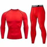 BoxJCNMU Quick Dry Herren Thermo Unterwäsche Sets Laufen Kompression Basketball Strumpfhose Jogging Sportswe Set5 L