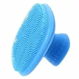 MOTHNUR Silikon Gesichtsreinigungsbürste Tiefenreinigung Gesichtsmassage Sanftes Peeling Runde Handgriff Bürste für Empfindliche Haut Blau
