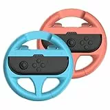 SUBSONIC – 2er-Set Lenkräder für Nintendo Switch und Switch 2 Joy-Cons – Nintendo Joy-Con 2-Lenkrad-Paar – Blau und Rot