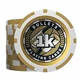 Bullets Playing Cards, Plastik Poker Chips, Christopher mit Werten, 25er Rolle (Gelb (1k))