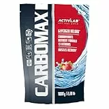 Activlab CARBOMAX 1000g, Kohlenhydrat mit Vitaminen, Energie und Glykogenauffüllung, für Training, Regeneration nach intensivem körperlichem Training, Erdbeere