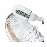 Andiker Professionelle Reinigungsbürste, multifunktionaler Schuhreiniger mit langem Griff, hängbares Reinigungswerkzeug mit weichen Borsten, Weiss/opulenter Garten, One Size