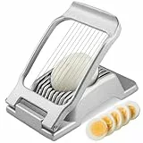 BIBURY Eierschneider aus Edelstahl, Robuster Aluminium Schneider für Eier, Eischneidewerkzeug, Egg Slicer Einzeln Gespannte Edelstahldrähte Pilze, Erdbeeren, Weiches Obst, Spülmaschinenfest