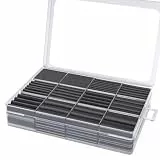 Offgridtec Schrumpfschlauch Set 3:1 Verhältnis, 400 vorgeschnittene Stücke, 45mm Länge, Doppelwandig mit Kleberbeschichtung, für Kabelisolierung & Lötstellen, verschiedene Durchmesser, Schwarz