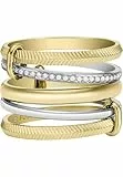 Fossil Prestack-Ring für Damen All Stacked Up Edelstahl Bicolor, JF045929987