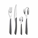 Amefa ECLAT Besteck Set | Grau | Essbesteck 16-teilig | für 4 Personen | Edelstahl rostfrei | hochwertige Kunststoff-Griffschalen | spülmaschinenfest | Besteck Set 4 Personen | Campingbesteck