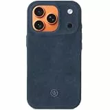 GOOD WILHELM Alcantara Hülle für iPhone 17 Pro Max – Premium Case innen und außen aus Alcantara, Rundumschutz, Kamerataste, Qi2 kabelloses Laden, handgefertigt (Nordic Blue)