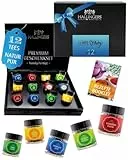 Hallingers Genuss Manufaktur Tee Geburtstagsgeschenk-Set - 12 Sorten premium loser Tee Probierset in edler Geschenkbox mit Rezept-Booklet 'Happy Birthday', Geschenke für Frauen Männer