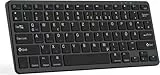 CC Store Bluetooth Tastatur, Ultraflache Kabellose Wiederaufladbare Tastatur Type-C für Tablet, iPad, iPhone, Samsung, Lenovo, Huawei (iOS/Android/Windows), Deutsches QWERTZ Layout, Schwarz