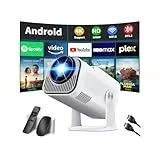 Mini Projector 4K Full HD 1080P [2026 Model] Mini Beamer with WiFi 6 and Bluetooth 5.2 & 270° Rotation Portable Projector with Automatic Keystone Correction HDMI/TV Stick/Memory Stick/Laptop,White